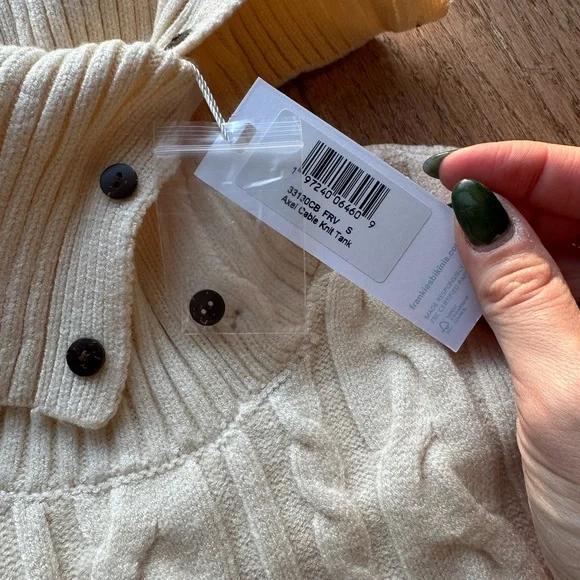 Brand New (NWT) Frankies Bikinis Axel Cable Cloud Knit Tank - Picture 7 of 11